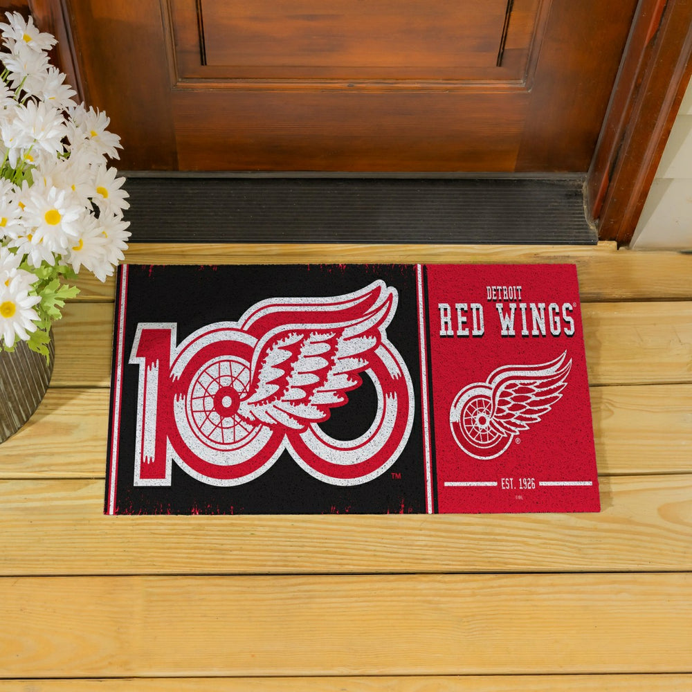 Detroit Red Wings, 100 Anniversary Turf Mat, Color - NHL