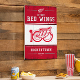 Detroit Red Wings,100 Anniversary Wood Wall Sign, 16x24 - NHL Home