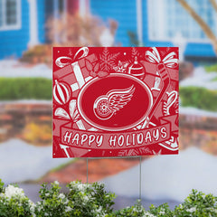 Detroit Red Wings Yard Sign, Holiday - NHL Home