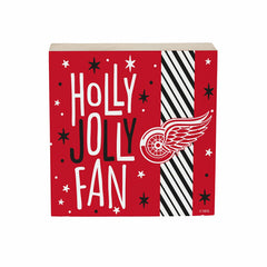 Detroit Red Wings Block, Holiday, 6x6 - NHL Home