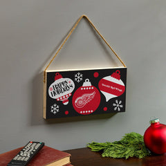 Detroit Red Wings Holiday Wood Wall Sign, 6x11 - NHL Home