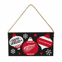 Detroit Red Wings Holiday Wood Wall Sign, 6x11 - NHL Home