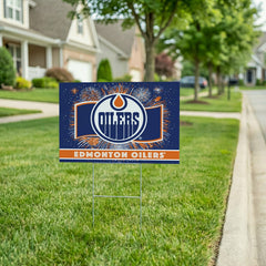 Edmonton Oilers Yard Sign, Patriotic - NHL Home