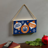 Edmonton Oilers Holiday Wood Wall Sign, 6x11 - NHL Home