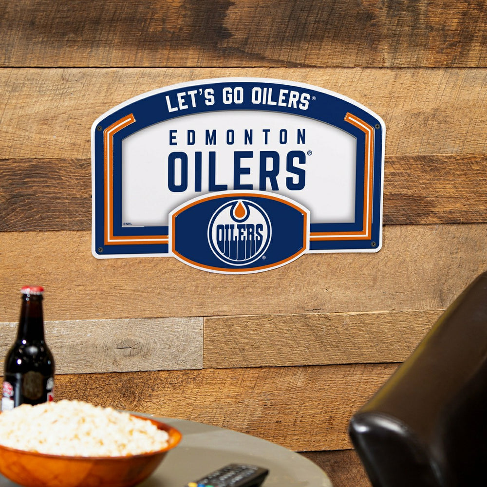 Edmonton Oilers USA Embossed Steel Wall Sign, 11" x 17" - NHL Home