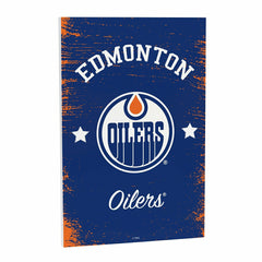 Edmonton Oilers Wood Wall Sign, 16x24 - NHL Home