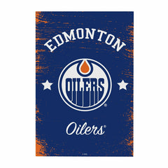 Edmonton Oilers Wood Wall Sign, 16x24 - NHL Home