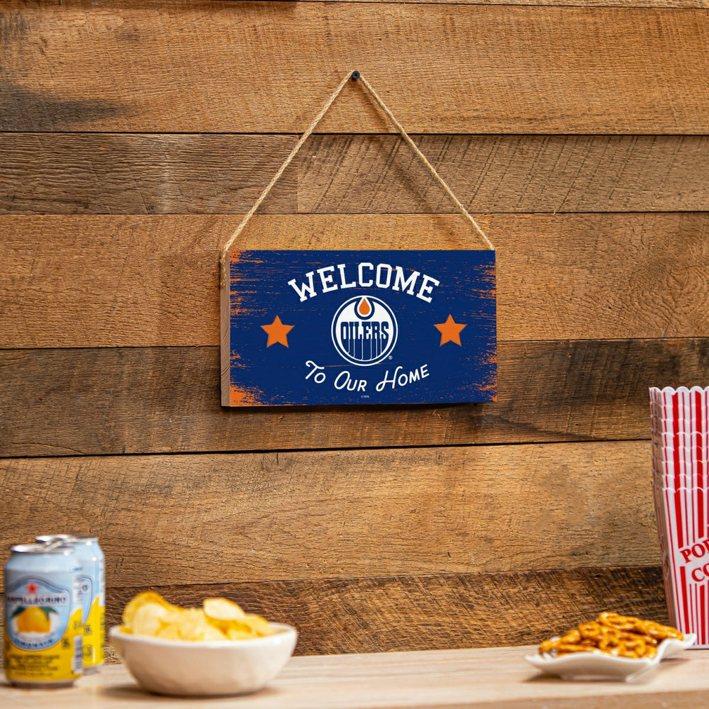 Edmonton Oilers Wood Wall Sign, 6x11 - NHL Home
