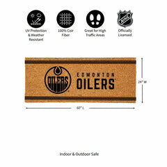 Edmonton Oilers Extra Large One Color Coir Mat, 60"x24" - NHL