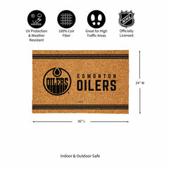 Edmonton Oilers Large One Color Coir Mat, 36"x24" - NHL