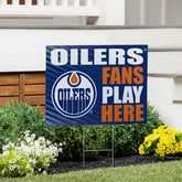 Edmonton Oilers Coroplast Yard Sign "Fans Play Here" - NHL Home