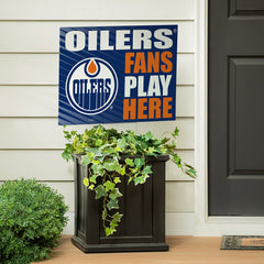 Edmonton Oilers Coroplast Yard Sign "Fans Play Here" - NHL Home