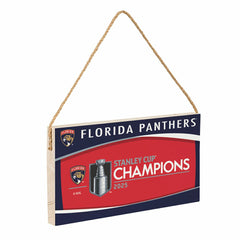 Florida Panthers Stanley Cup 2025 Champions Wood Wall Sign, 6x11 - NHL Home