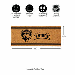 Florida Panthers Extra Large One Color Coir Mat, 60"x24" - NHL