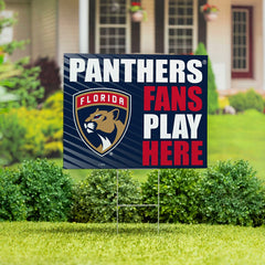 Florida Panthers Coroplast Yard Sign "Fans Play Here" - NHL Home