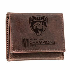 Florida Panthers Tri-Fold Wallet, Brown, Stanley Cup Champions 2024 - NHL Home