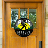 Los Angeles Kings Bigfoot Round Door Décor with Hanging Rope, 18x18 - NHL Home
