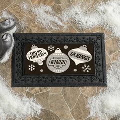 Los Angeles Kings Holiday Flocked Coir Sassafras Switch Mat, 22"x10" - NHL