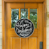 Los Angeles Kings Holiday Round Door Décor with Hanging Rope, 18x18 - NHL Home