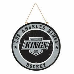 Los Angeles Kings Round Door Décor with Hanging Rope, 18x18 - NHL Home