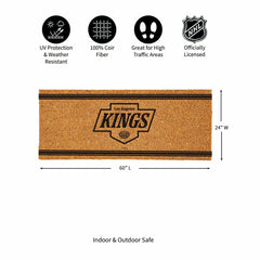Los Angeles Kings Extra Large One Color Coir Mat, 60"x24" - NHL