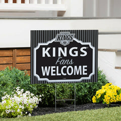 Los Angeles Kings Coroplast Yard Sign, "Fans Welcome" - NHL Home