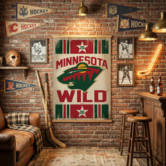 Minnesota Wild, Canvas Wall Tapestry, Large, 54x36 - NHL Home