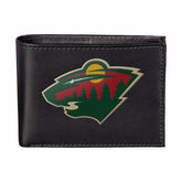 Minnesota Wild Black Bi-Fold Embroidered Wallet w/ RFID Blocking - NHL Home