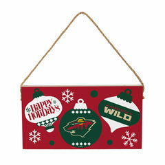 Minnesota Wild Holiday Wood Wall Sign, 6x11 - NHL Home