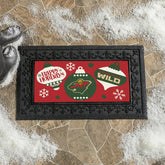 Minnesota Wild Holiday Flocked Coir Sassafras Switch Mat, 22"x10" - NHL