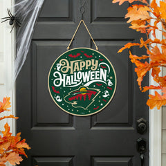 Minnesota Wild Halloween Round Door Décor with Hanging Rope, 18x18 - NHL Home