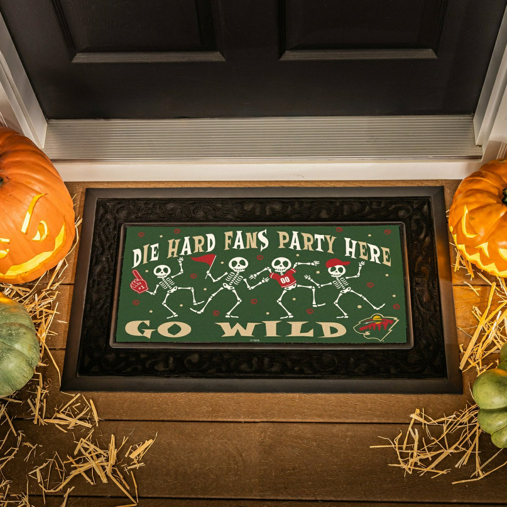 Minnesota Wild Flocked Coir Halloween Sassafras Switch Mat, 22"x10" - NHL