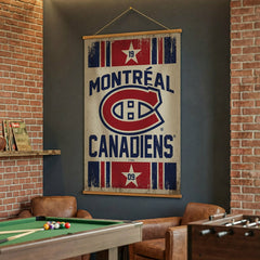 Montreal Canadiens, Canvas Wall Tapestry, Large, 54x36 - NHL Home