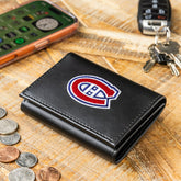 Montreal Canadiens Black Tri-Fold Embroidered Wallet w/ RFID Blocking - NHL Home