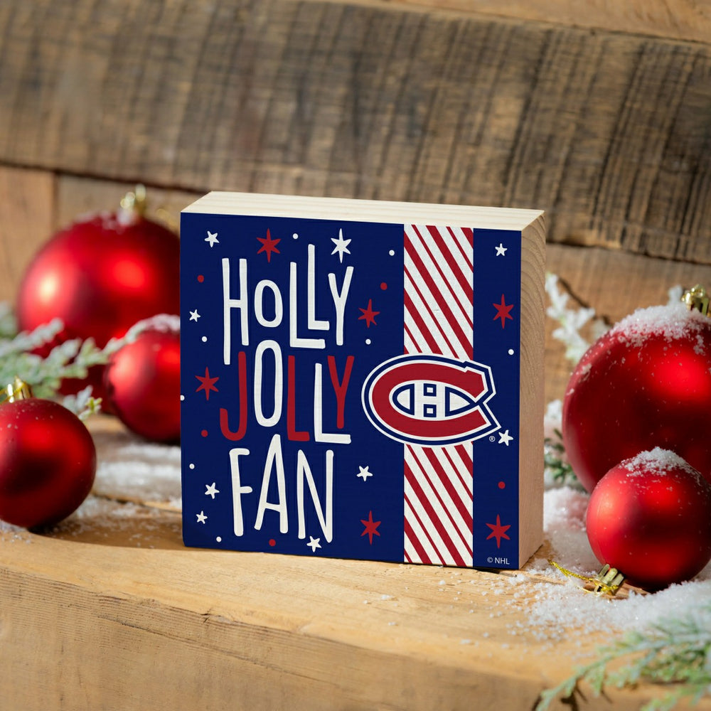 Montreal Canadiens Block, Holiday, 6x6 - NHL Home