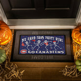 Montreal Canadiens Flocked Coir Halloween Sassafras Switch Mat, 22"x10 - NHL