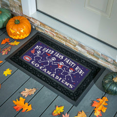 Montreal Canadiens Flocked Coir Halloween Sassafras Switch Mat, 22"x10 - NHL