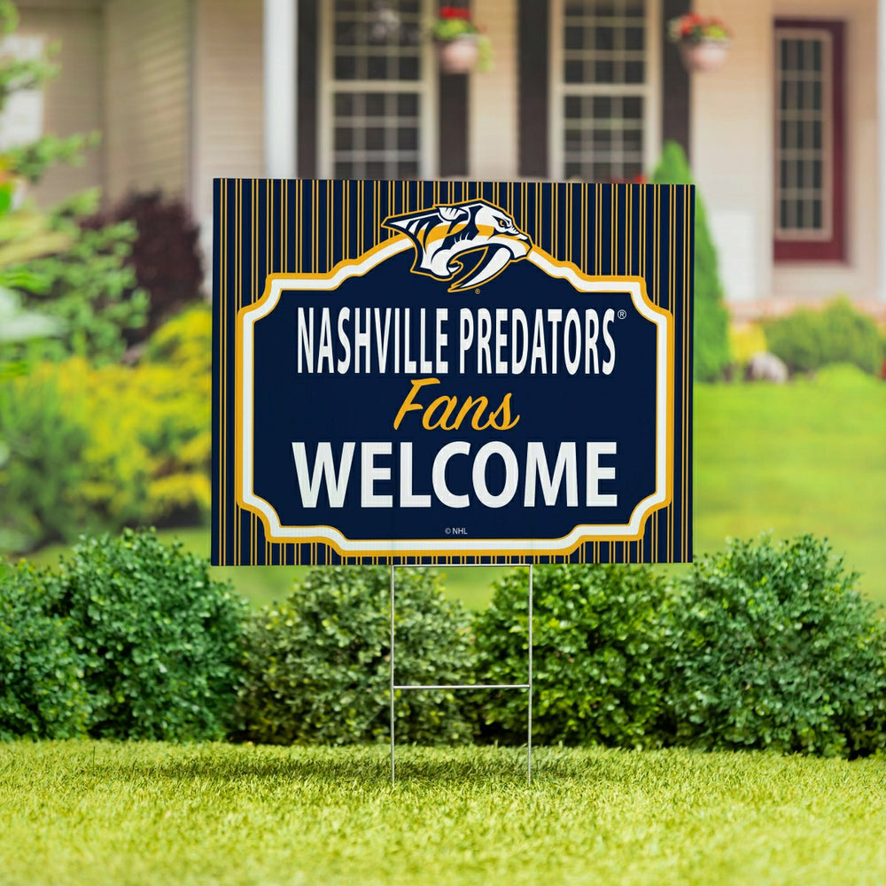 Nashville Predators Coroplast Yard Sign, "Fans Welcome" - NHL Home