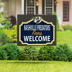 Nashville Predators Coroplast Yard Sign, "Fans Welcome" - NHL Home