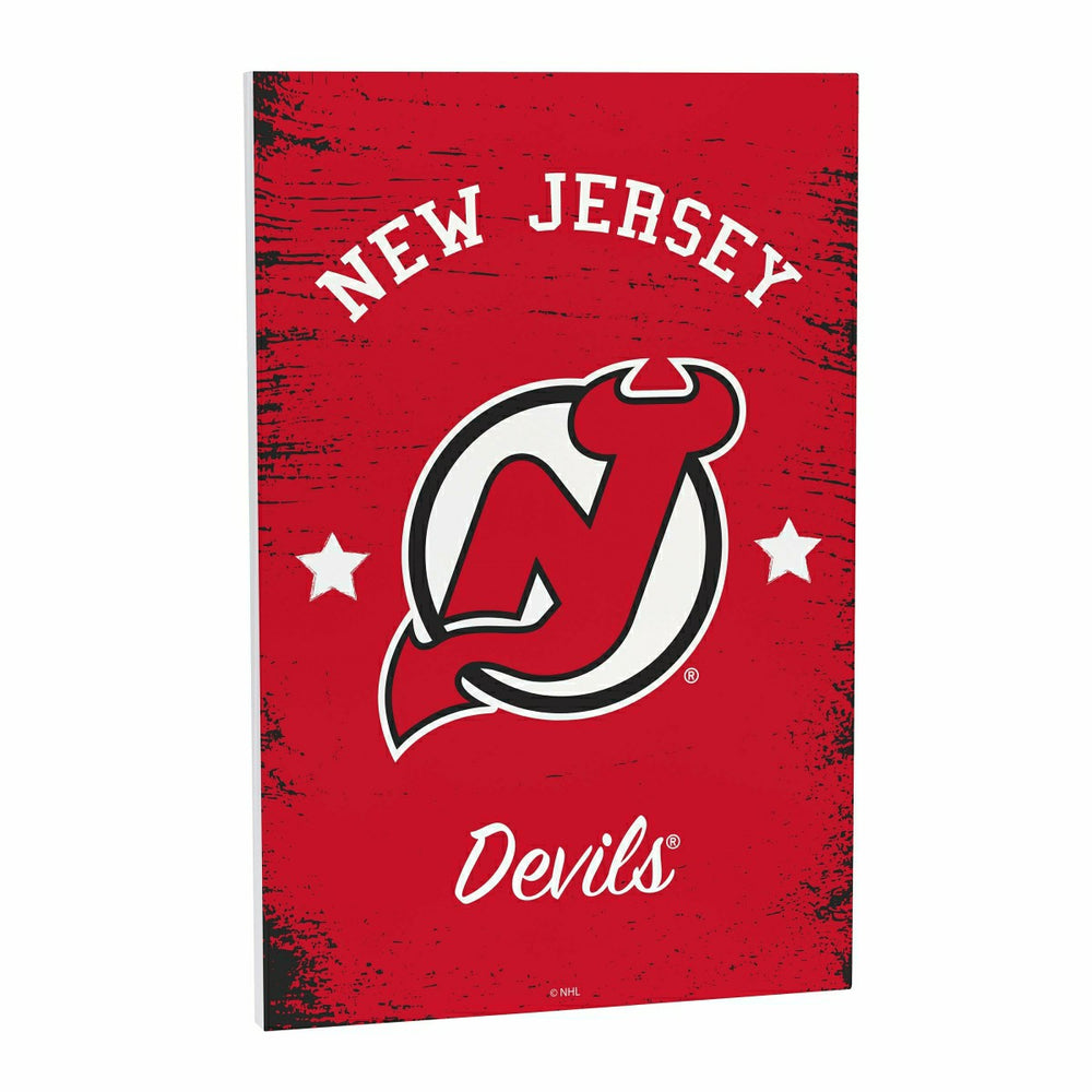 New Jersey Devils Wood Wall Sign, 16x24 - NHL Home