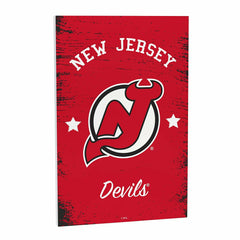 New Jersey Devils Wood Wall Sign, 16x24 - NHL Home
