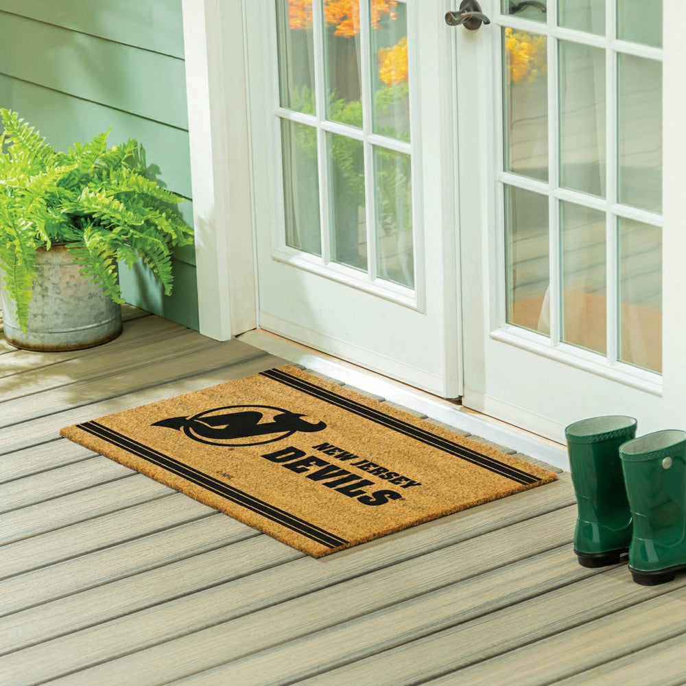 New Jersey Devils Large One Color Coir Mat, 36"x24" - NHL