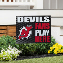 New Jersey Devils Coroplast Yard Sign "Fans Play Here" - NHL Home