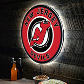 LED Wall Decor, Round, New Jersey Devils - NHL Home