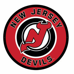 LED Wall Decor, Round, New Jersey Devils - NHL Home