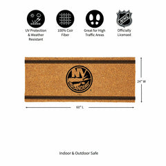 New York Islanders Extra Large One Color Coir Mat, 60"x24" - NHL