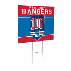 New York Rangers, 100 Anniversary Cororplast Yard Sign - NHL Home
