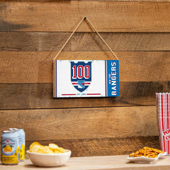 New York Rangers,100 Anniversary Wood Wall Sign, 6x11 - NHL Home