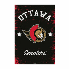 Ottawa Senators Wood Wall Sign, 16x24 - NHL Home