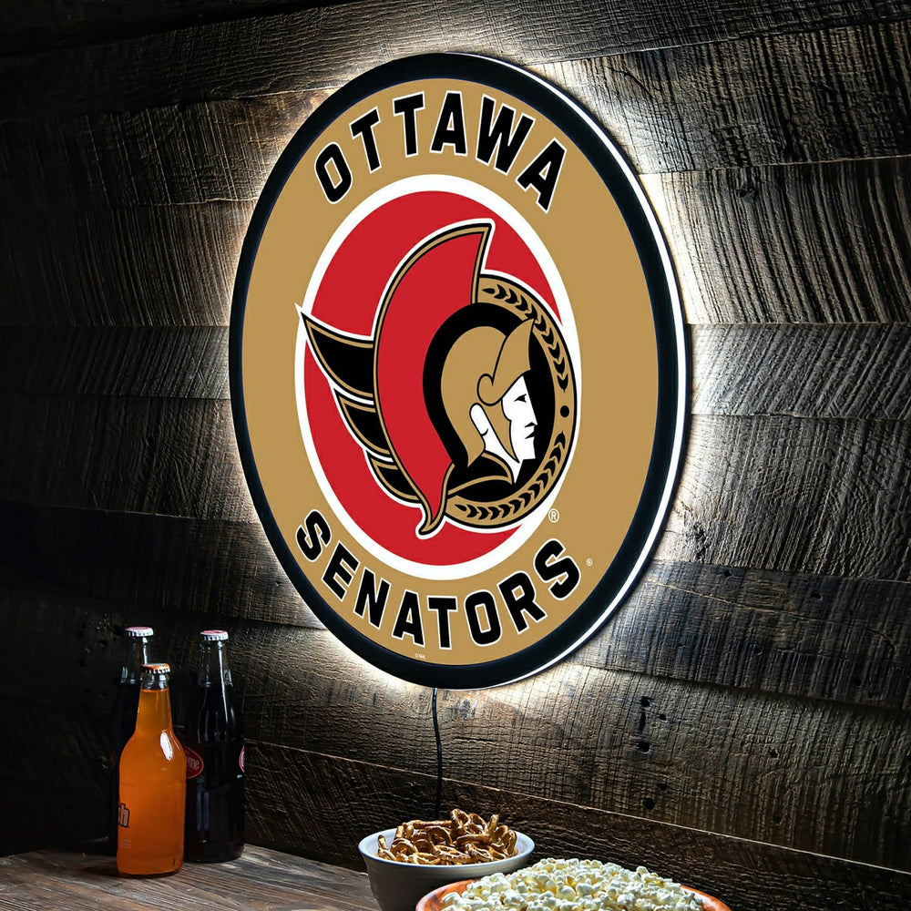 LED Wall Decor, Round, Ottawa Senators - NHL Home